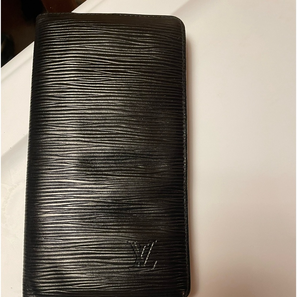 Louis Vuitton Black Epi long wallet